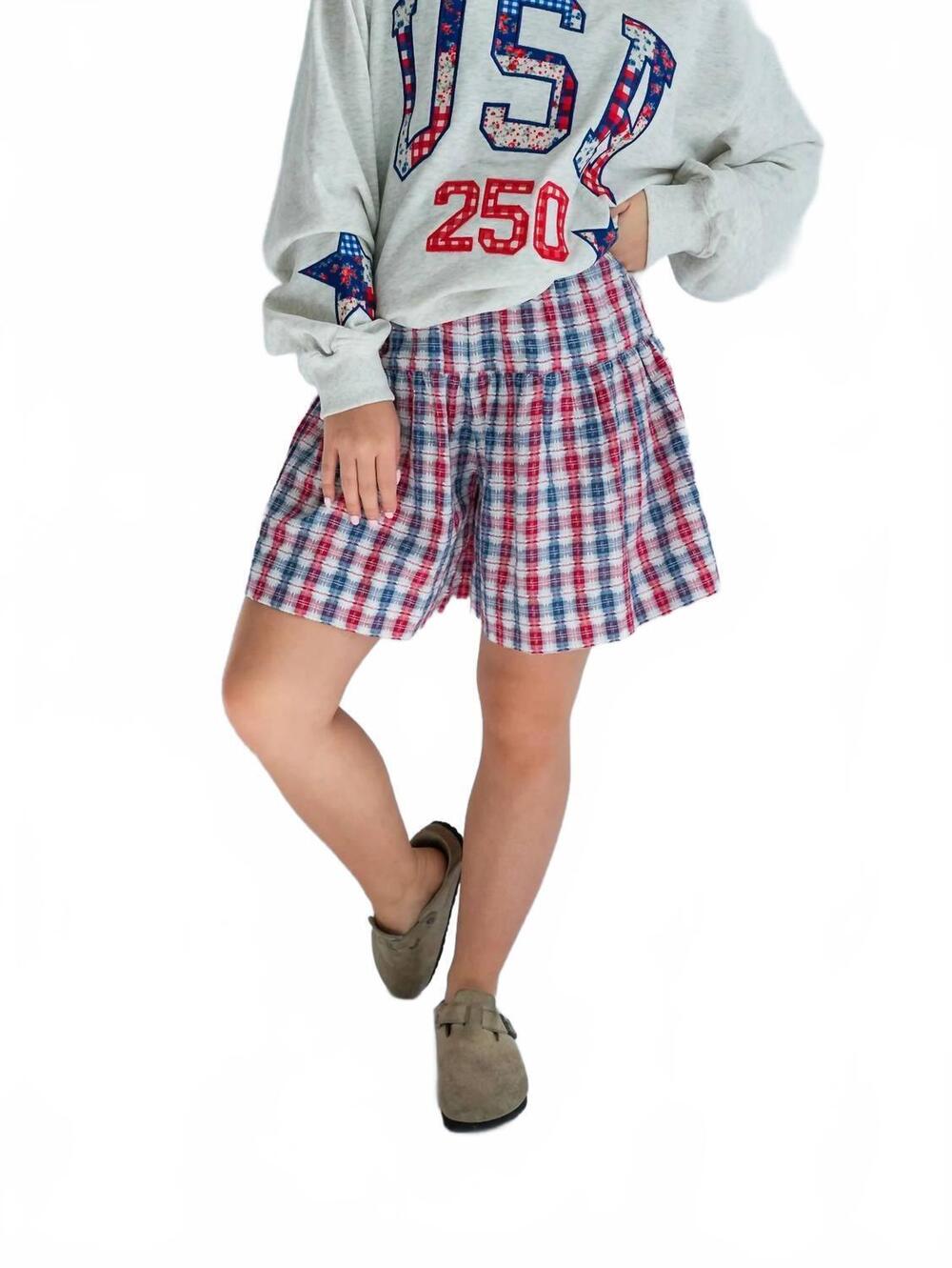 NEW IVY JANE americana skort in red plaid